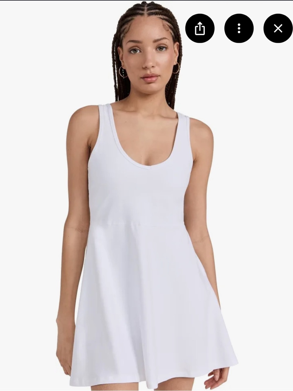 #852 NWOT Beyond Yoga Spacedye Movement Dress Cloud White XL Built In Shorts - Picture 2 of 9